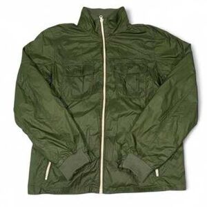 Gap Men’s‎ Green Nylon Rain Full Zip Utility Casual Everyday Jacket Medium
